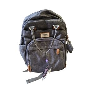 1 New Ruvalino Gray Baby Bag with Multiple Compartments